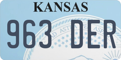 KS license plate 963DER