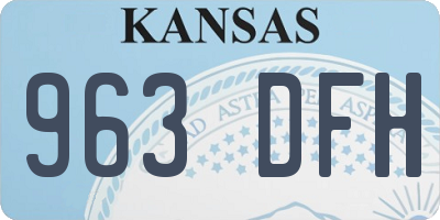 KS license plate 963DFH