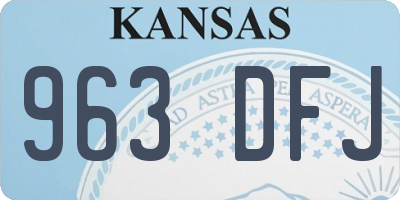 KS license plate 963DFJ