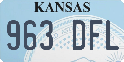 KS license plate 963DFL