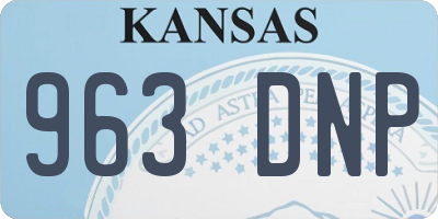 KS license plate 963DNP