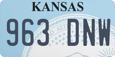 KS license plate 963DNW