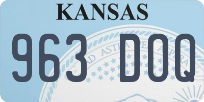 KS license plate 963DOQ