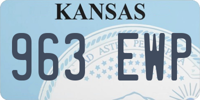 KS license plate 963EWP