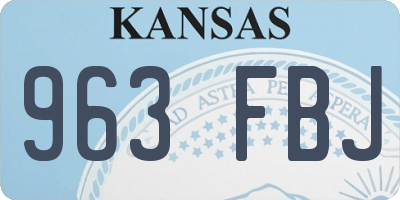 KS license plate 963FBJ
