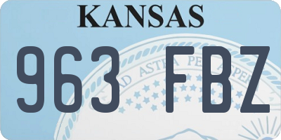 KS license plate 963FBZ