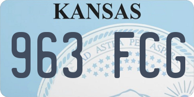 KS license plate 963FCG
