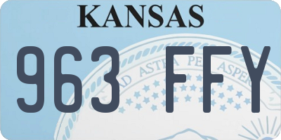KS license plate 963FFY