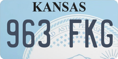 KS license plate 963FKG