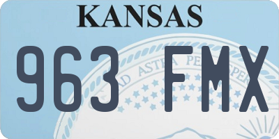 KS license plate 963FMX