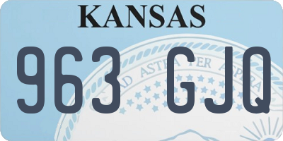 KS license plate 963GJQ