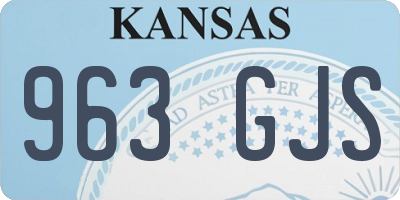 KS license plate 963GJS