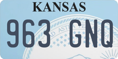 KS license plate 963GNQ