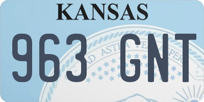 KS license plate 963GNT