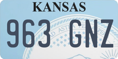 KS license plate 963GNZ