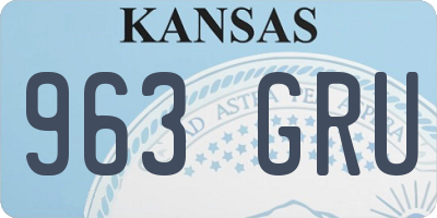 KS license plate 963GRU
