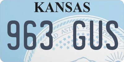 KS license plate 963GUS