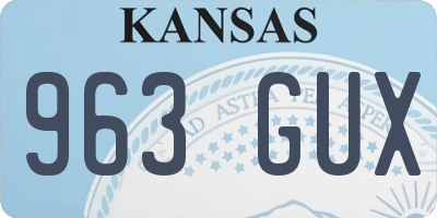 KS license plate 963GUX