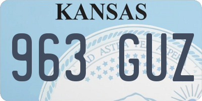KS license plate 963GUZ