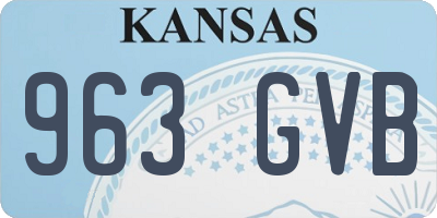 KS license plate 963GVB