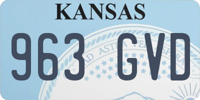 KS license plate 963GVD