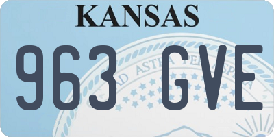 KS license plate 963GVE