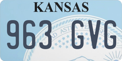 KS license plate 963GVG