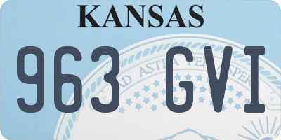 KS license plate 963GVI