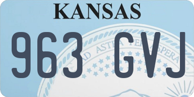 KS license plate 963GVJ
