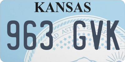 KS license plate 963GVK