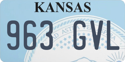 KS license plate 963GVL