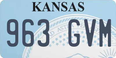 KS license plate 963GVM