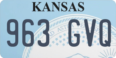 KS license plate 963GVQ