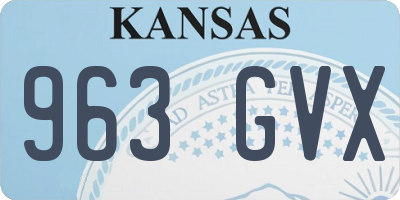 KS license plate 963GVX