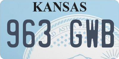 KS license plate 963GWB