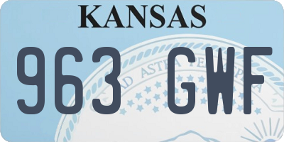 KS license plate 963GWF