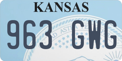 KS license plate 963GWG