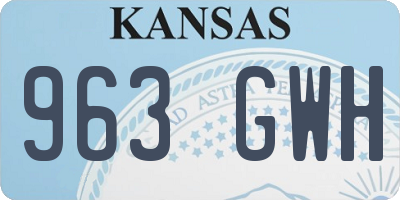 KS license plate 963GWH