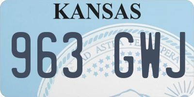 KS license plate 963GWJ