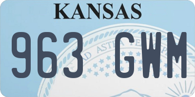 KS license plate 963GWM