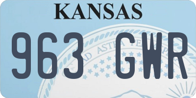 KS license plate 963GWR