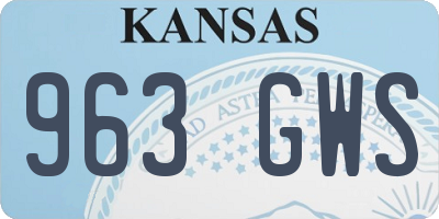 KS license plate 963GWS