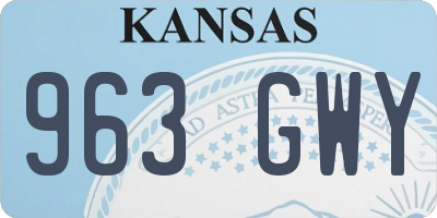 KS license plate 963GWY