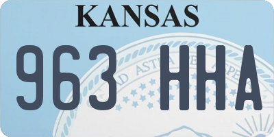 KS license plate 963HHA