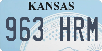 KS license plate 963HRM