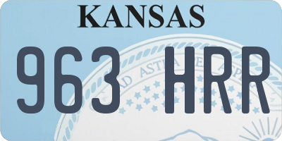 KS license plate 963HRR