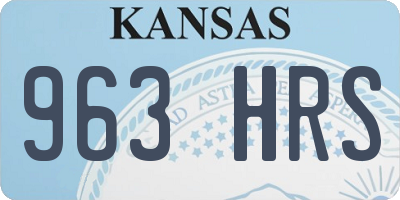 KS license plate 963HRS