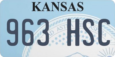 KS license plate 963HSC