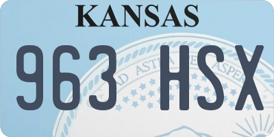 KS license plate 963HSX