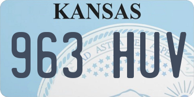 KS license plate 963HUV
